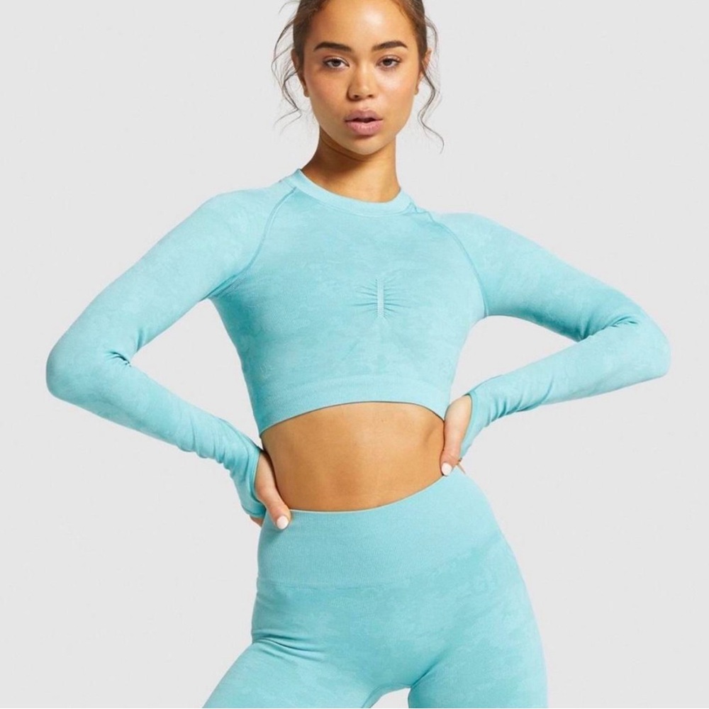 NWT GYMSHARK ADAPT CAMO SEAMLESS CROP TOP